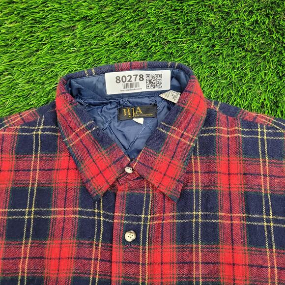 Vintage 90s MOD Western Plaid Wool Jacket Large 24x30 Shacket - Picture 9 of 12